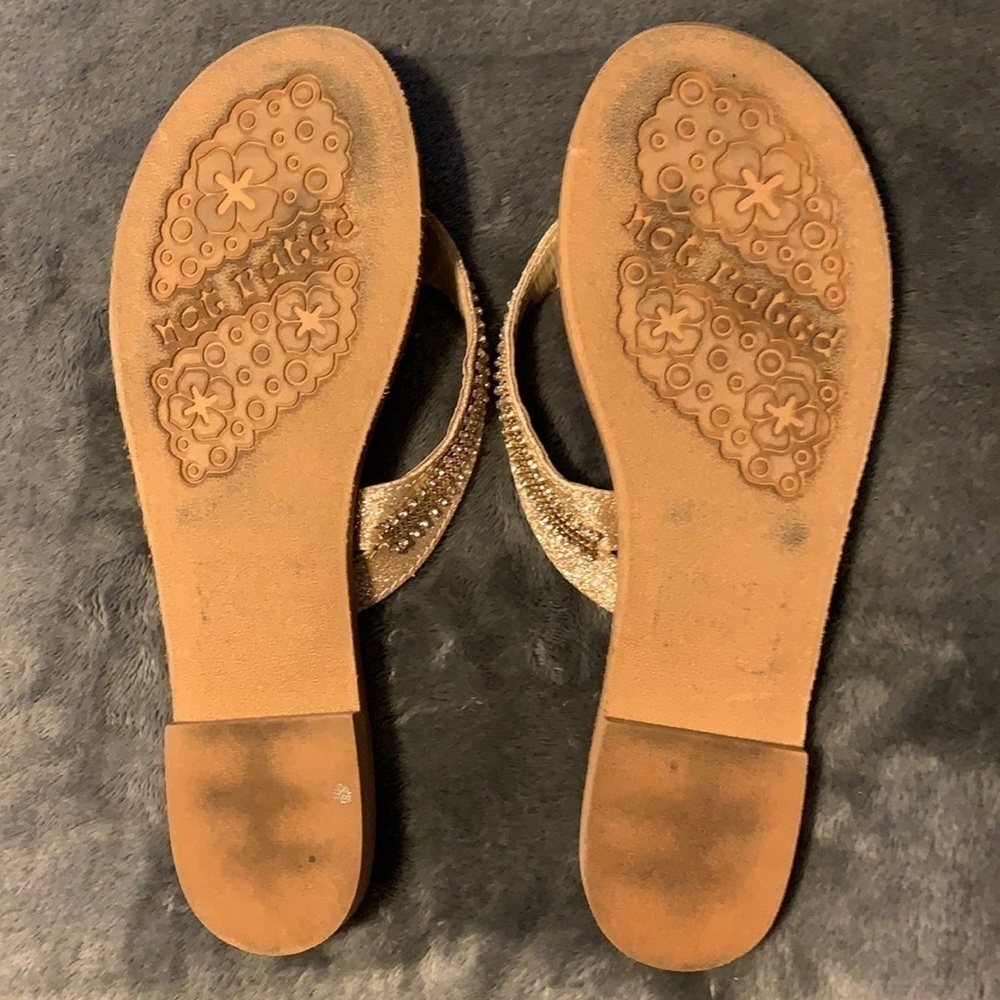 Gold Rhinestone Sandals Size 8.5 - Picture 8 of 8
